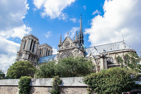 巴黎圣母院地标高清图片素材