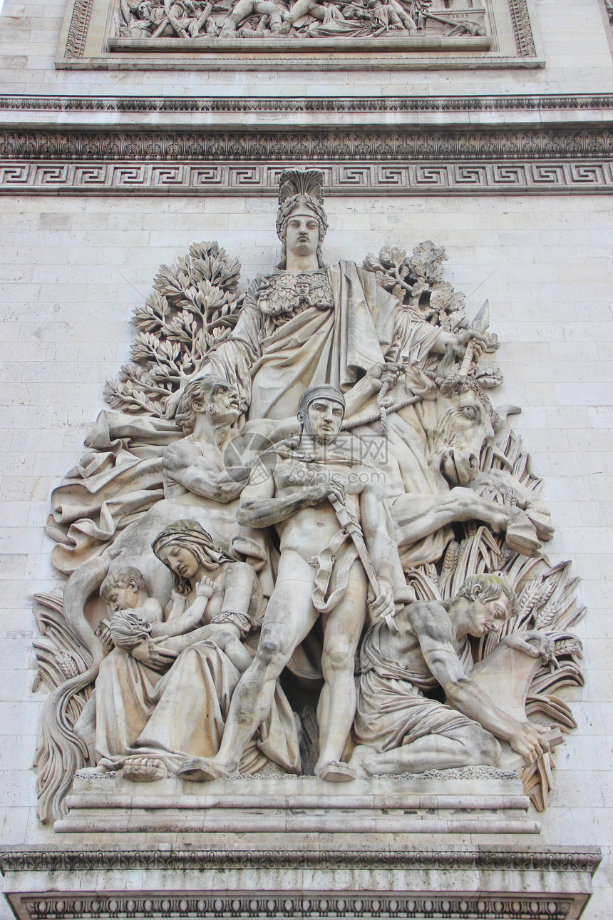 巴黎凯旋门浮雕图片