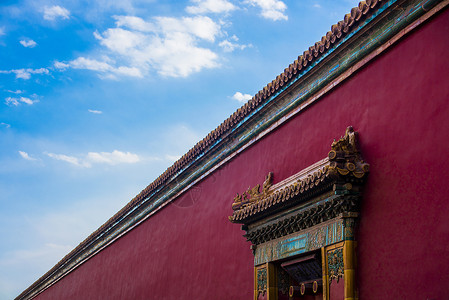 故宫创意素材北京故宫建筑的红色背景背景