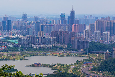 绿道景观城市湖景公园绿道背景