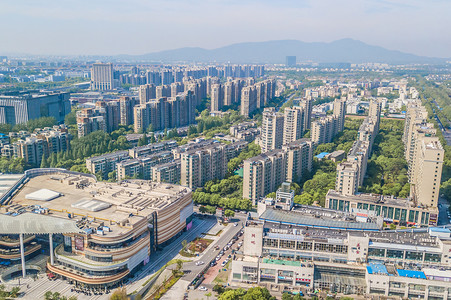 城市建筑航拍背景图片