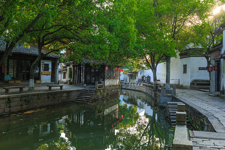 江苏著名旅游景点同里古镇文化高清图片素材