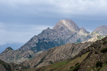 新疆天山山脉山峰山峦风景背景图片