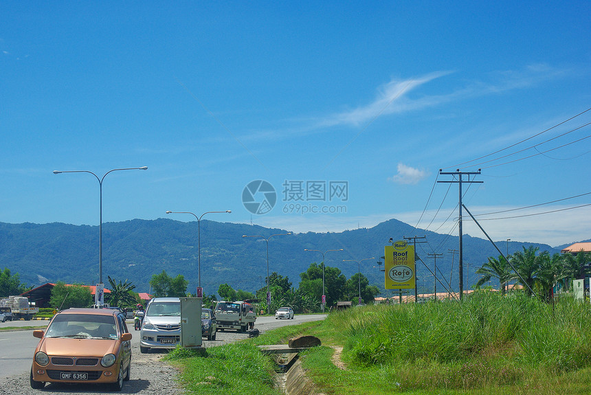 马来西亚沙巴州乡村街头风景图片