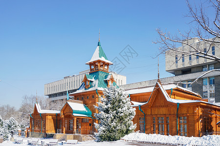 哈萨克民族乐器博物馆背景图片