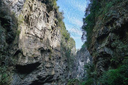 恩施大峡谷云龙地缝景区高清图片素材