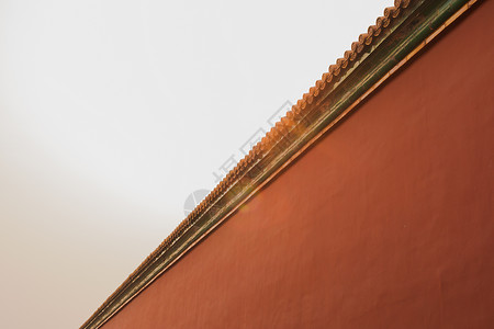 北京故宫紫禁城大红城墙背景图片