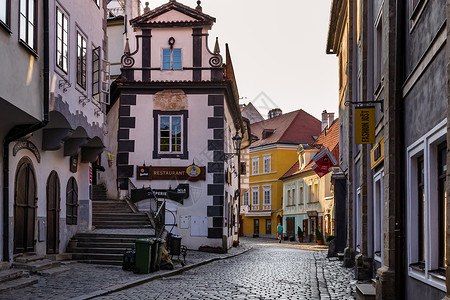 东欧捷克著名旅游小镇克鲁姆洛夫CK小镇高清图片