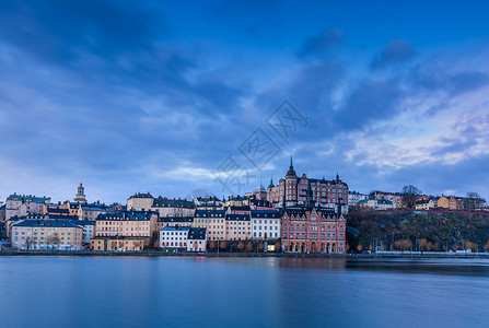 斯德哥尔摩日出城市风光城市建筑高清图片素材