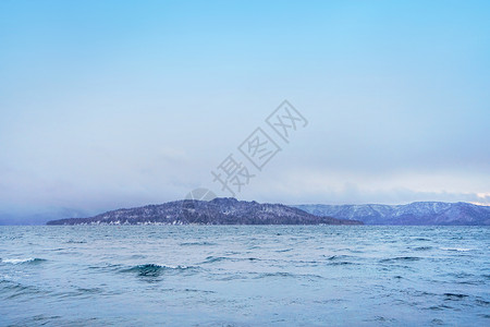 日本北海道屈斜路湖背景