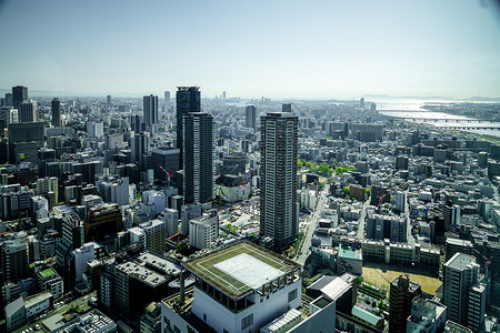 大阪城市天际线日本大阪梅田空中庭园及周围背景