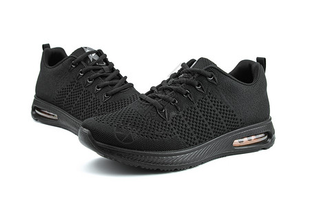 黑色产品白底黑色运动鞋背景