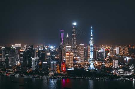 上海陆家嘴夜景金融中心高清图片素材