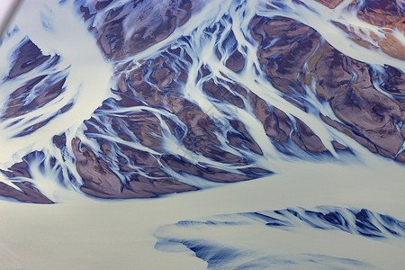 泥沙水冰岛直升飞机航拍背景