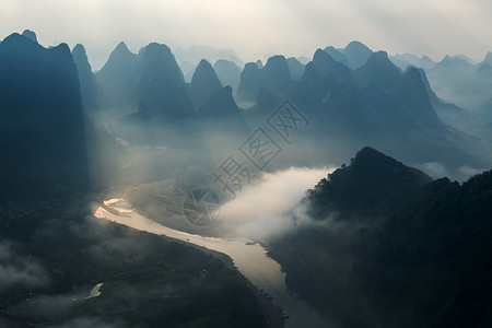 留桂林山水风光背景