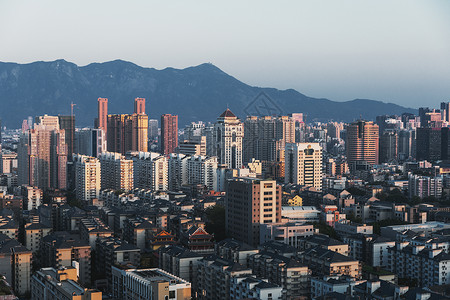 繁华小区福州建筑群背景