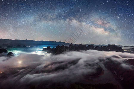 海岛星空星空背景