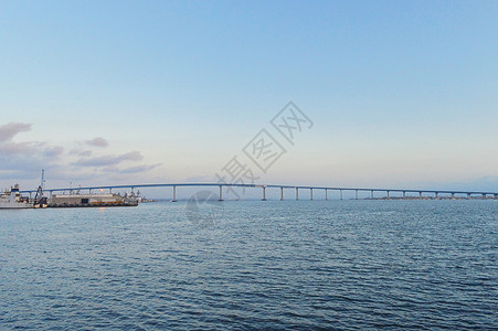 美国圣地亚哥跨海大桥背景图片