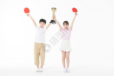 可爱胜利素材儿童乒乓球比赛获奖背景