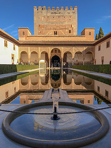 西班牙著名故宫阿尔罕布拉宫高清图片