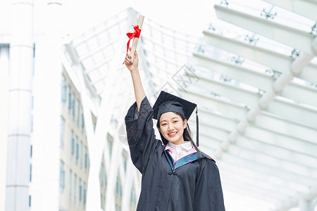 女大学生毕业照录取高清图片素材