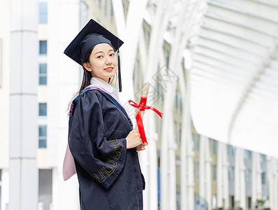 女大学生毕业照知识高清图片素材