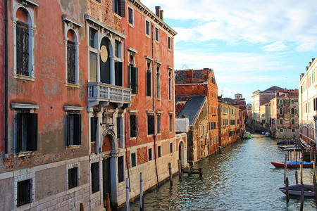 看楼通道威尼斯水上交通背景