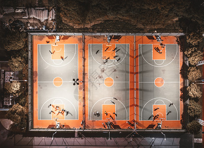 灯光篮球场运动场高清图片素材