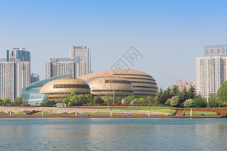 河南郑州CBD城市风光背景图片