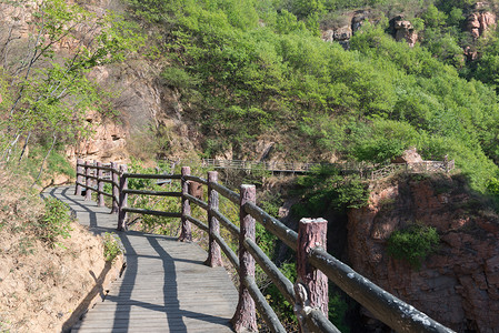 郑州伏羲大峡谷风光背景图片