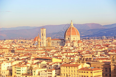 意大利欧式建筑佛罗伦萨全景背景