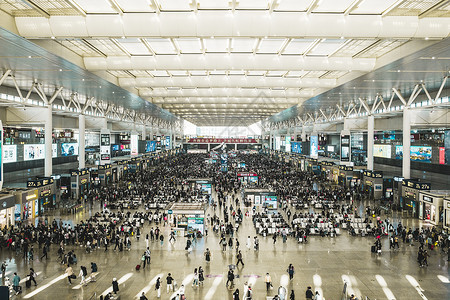 上海虹桥高铁站出行高清图片素材