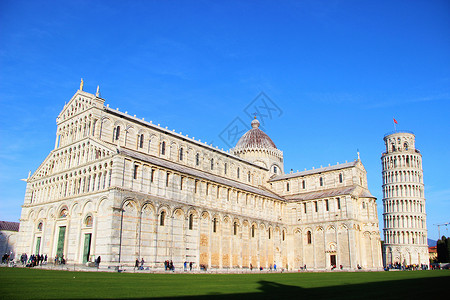意大利欧式建筑意大利比萨斜塔背景