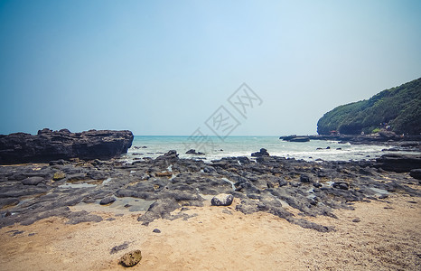 涠洲岛栈道北海涠洲岛火山地质公园背景