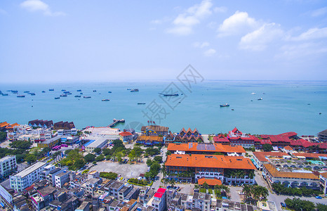 沿河风光带北海海港城市风景背景