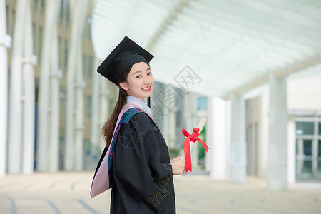 大学毕业生美女模特高清图片素材