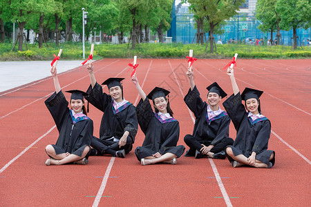 美女学士服大学生毕业季背景