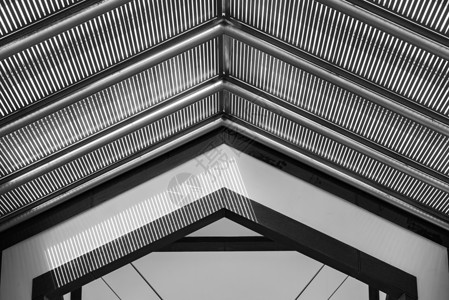 黑白线条建筑几何对称线条背景