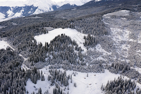 新疆天山冬季雪景航拍素材背景图片