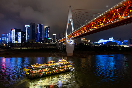 重庆嘉陵江夜景旅游高清图片素材