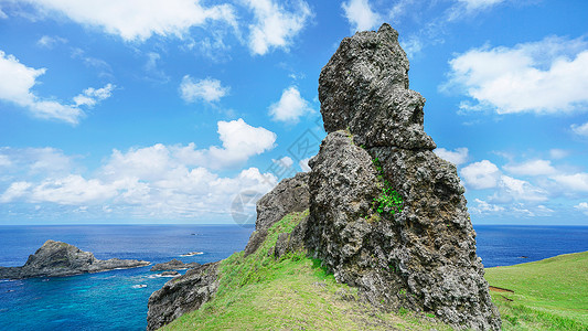 火烧岛台湾绿岛礁石背景