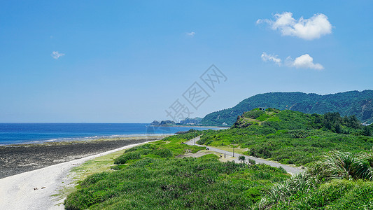 台湾绿岛海滨背景图片