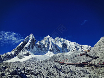 玉龙雪山冰川图片