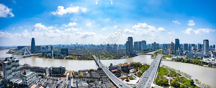 黎阳老街宁波城市全景背景