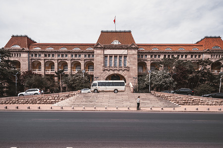 青岛胶澳总督府旧址西方建筑高清图片素材