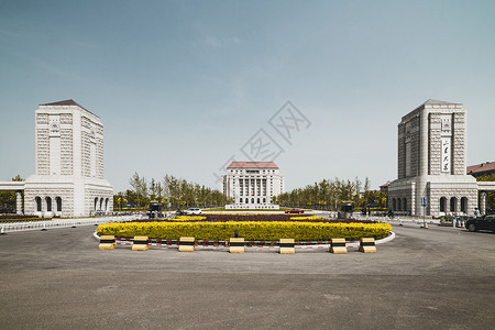 山大山东大学校门背景