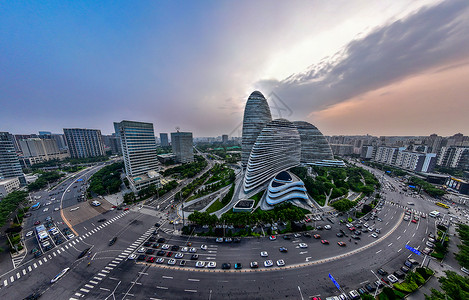 北京望京SOHO建筑背景