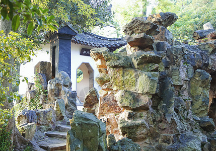 扬州大明寺庭院背景