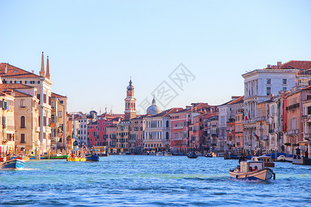意大利美食节威尼斯大运河背景