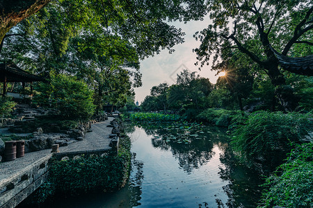 中国四大古城之一拙政园背景